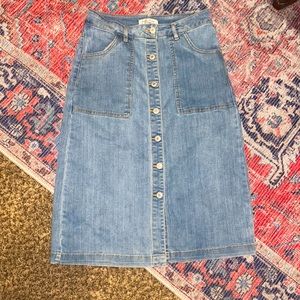 Love Tree Denim Size M Midi Jean Skirt